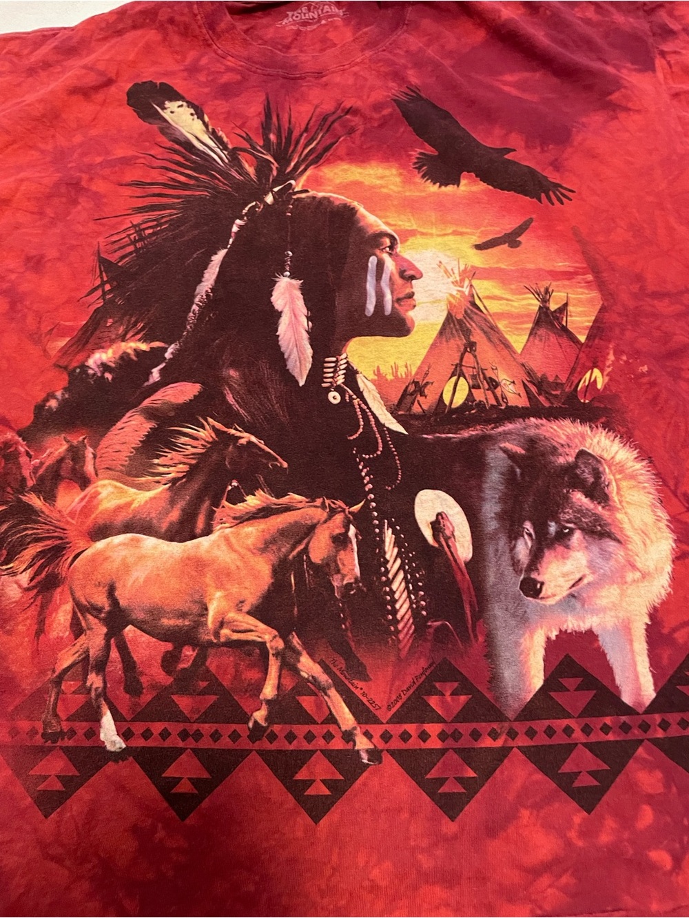 Red Native-American T-Shirt